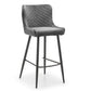 Luxe Velvet Bar Stool - Grey