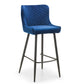 Luxe Velvet Bar Stool - Blue