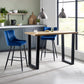 Luxe Velvet Bar Stool - Blue