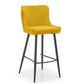 Luxe Velvet Bar Stool - Mustard