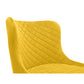 Luxe Velvet Bar Stool - Mustard