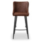 Luxe Faux Leather Barstool - Brown