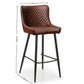Luxe Faux Leather Barstool - Brown