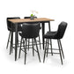 Luxe Faux Leather Barstool - Black