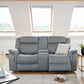 Linden Electric Recliner Sofa Grey 2 Seater