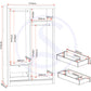 Lisbon 2 Door Sliding Wardrobe - Black Wood Grain