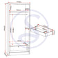 Lisbon 2 Door Wardrobe - BLACK WOOD GRAIN