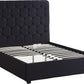 Madison 5' Bed - Black Velvet Fabric