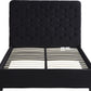 Madison 5' Bed - Black Velvet Fabric