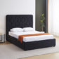 Madison 5' Bed - Black Velvet Fabric