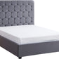 Madison 5' Bed - Grey Velvet Fabric