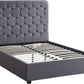 Madison 5' Bed - Grey Velvet Fabric
