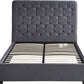 Madison 5' Bed - Grey Velvet Fabric