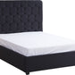 Madison Ottoman 4'6" Bed - Black Velvet Fabric