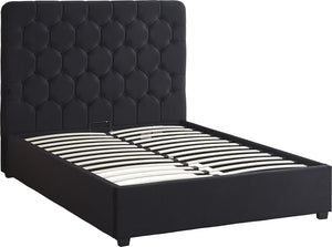 Madison Ottoman 4'6" Bed - BLACK VELVET FABRIC