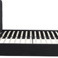 Madison Ottoman 5' Bed - Black Velvet Fabric