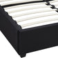 Madison Ottoman 5' Bed - Black Velvet Fabric