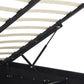 Madison Ottoman 5' Bed - Black Velvet Fabric