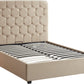 Madison Ottoman 4'6" Bed - Fawn Velvet Fabric