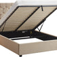 Madison Ottoman 5' Bed - Fawn Velvet Fabric