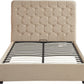 Madison Ottoman 5' Bed - Fawn Velvet Fabric