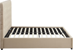 Madison Ottoman 5' Bed - FAWN VELVET FABRIC