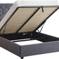 Madison Ottoman 4'6" Bed - Grey Velvet Fabric