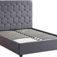 Madison Ottoman 4'6" Bed - Grey Velvet Fabric