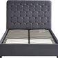 Madison Ottoman 5' Bed - GREY VELVET FABRIC