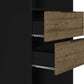 Madrid Bookcase - Black/Acacia Effect