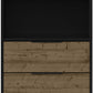 Madrid Bookcase - Black/Acacia Effect