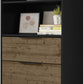 Madrid Bookcase - Black/Acacia Effect