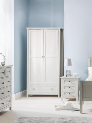 Maine 2 Door 1 Drawer Wardrobe - Dove Grey