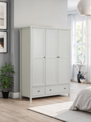 Maine 3 Door 2 Drawer Wardrobe - Dove Grey