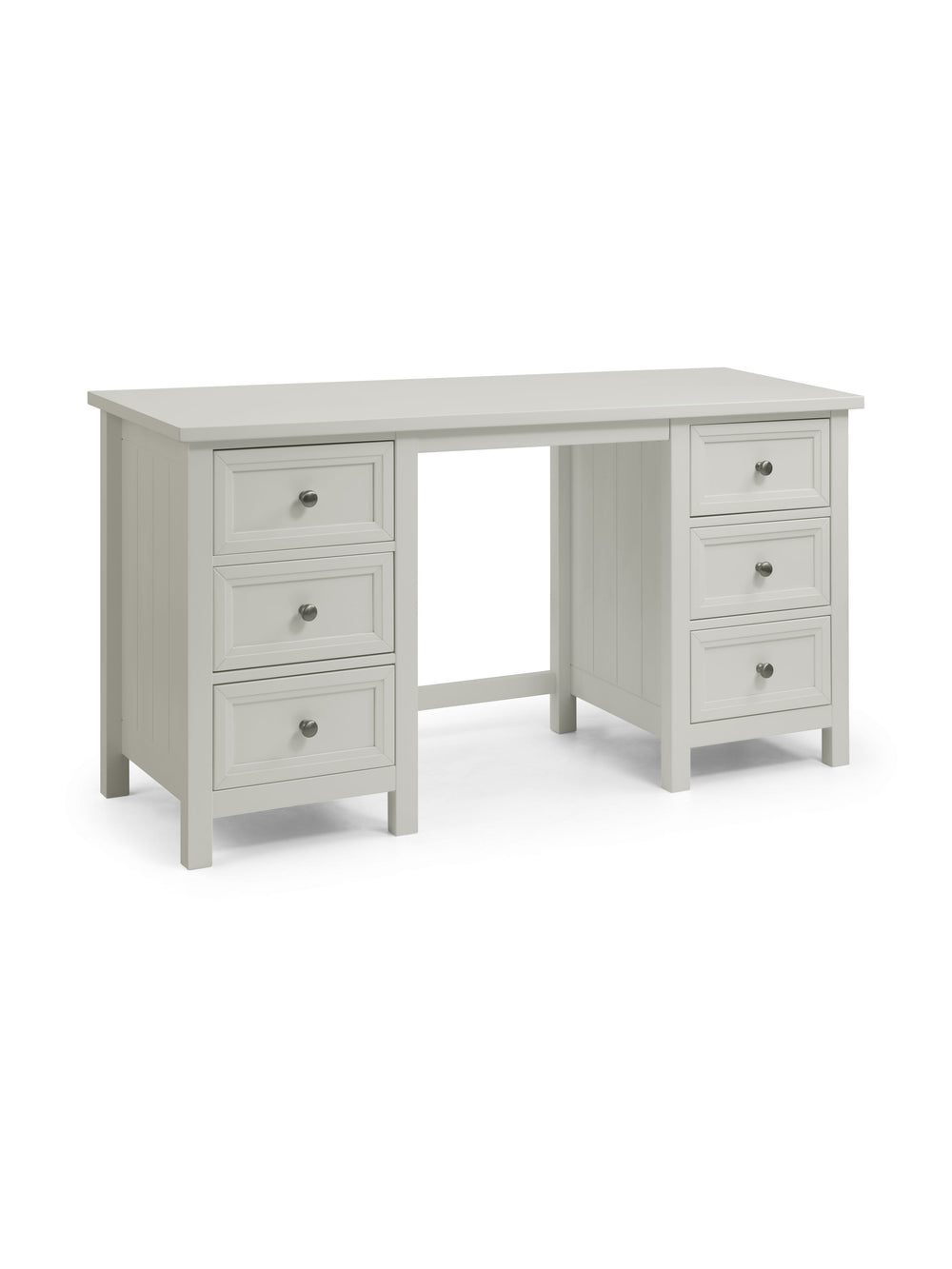 Maine 6 Drawer Dressing Table - Dove Grey