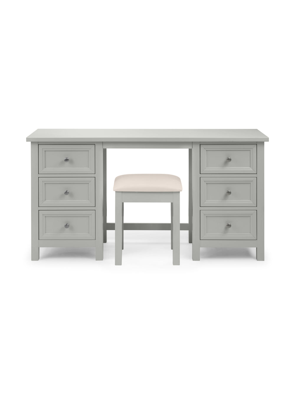 Maine 6 Drawer Dressing Table - Dove Grey