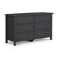 Maine 6 Drawer Wide Chest - Anthracite