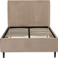 Maine 4'6" Bed - Taupe Velvet Fabric