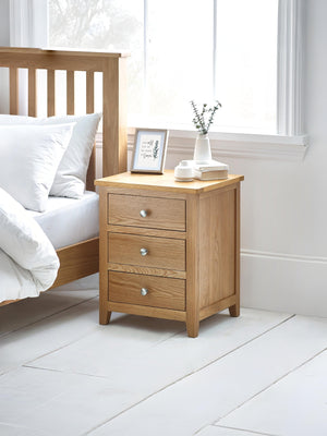 Mallory 3 Drawer Bedside