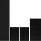 Malvern 2 Door Wardrobe Bedroom Set - BLACK