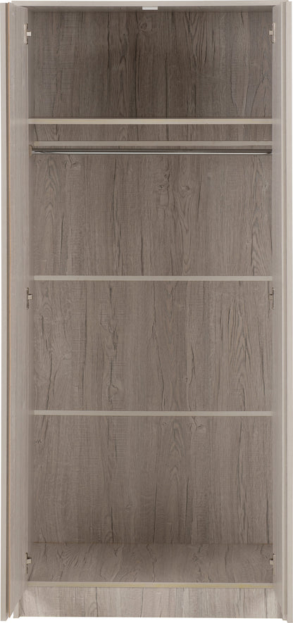 Malvern 2 Door Wardrobe - URBAN SNOW