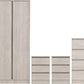 Malvern 3 Door Wardrobe Bedroom Set - URBAN SNOW