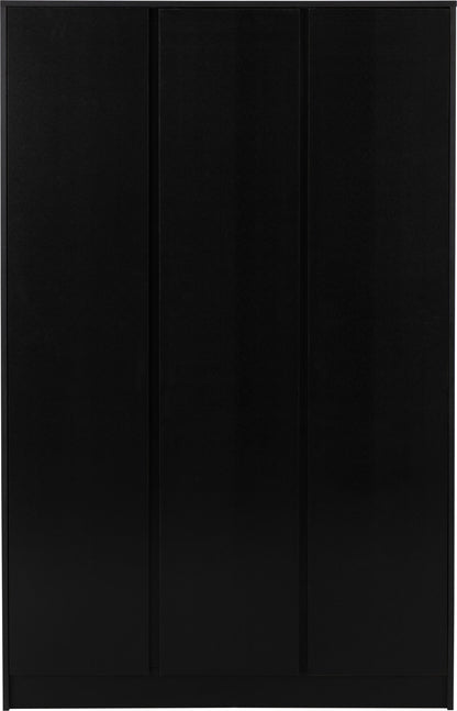 Malvern 3 Door Wardrobe - BLACK