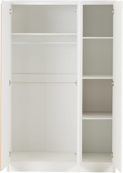 Malvern 3 Door Wardrobe Bedroom Set - WHITE