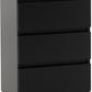 Malvern 3 Drawer Bedside - BLACK