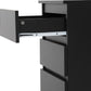 Malvern 3 Drawer Bedside (PAIR) - Black