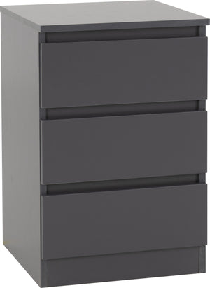 Malvern 3 Door Wardrobe Bedroom Set - GREY