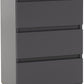 Malvern 3 Drawer Bedside - GREY