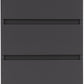 Malvern 3 Drawer Bedside - Grey