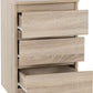Malvern 3 Drawer Bedside - Sonoma Oak Effect